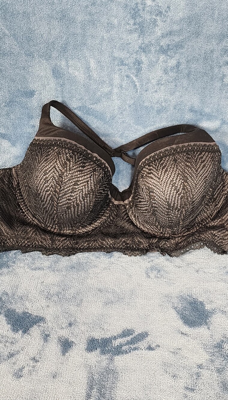 Victoria's Secret Black Lace Longline Bra